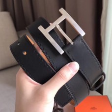Hermes James 35MM Belt In Black Box Calfskin Hermes James 35MM Belt In Black Box Calfskin