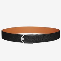 Hermes Black Licol 40 MM Reversible Leather Belt Hermes Black Licol 40 MM Reversible Leather Belt