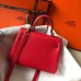 Hermes Kelly 20cm Bag In Red Clemence Leather GHW Hermes Kelly 20cm Bag In Red Clemence Leather GHW