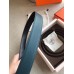 Hermes Officier Reversible 38mm Belt In Blue Clemence Leather Hermes Officier Reversible 38mm Belt In Blue Clemence Leather