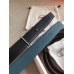 Hermes Officier Reversible 38mm Belt In Blue Clemence Leather Hermes Officier Reversible 38mm Belt In Blue Clemence Leather