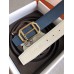 Hermes Pad Reversible Belt In Blue/White Epsom Leather