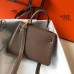 Hermes Kelly 20cm Bag In Taupe Clemence Leather GHW Hermes Kelly 20cm Bag In Taupe Clemence Leather GHW