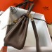 Hermes Kelly 20cm Bag In Taupe Clemence Leather GHW Hermes Kelly 20cm Bag In Taupe Clemence Leather GHW