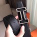 Hermes Tonight 38MM Reversible Belt In Black Clemence Leather Hermes Tonight 38MM Reversible Belt In Black Clemence Leather
