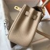 Hermes Kelly 20cm Bag In Trench Clemence Leather GHW Hermes Kelly 20cm Bag In Trench Clemence Leather GHW