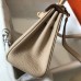 Hermes Kelly 20cm Bag In Trench Clemence Leather GHW Hermes Kelly 20cm Bag In Trench Clemence Leather GHW