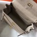 Hermes Kelly 20cm Bag In Trench Clemence Leather GHW Hermes Kelly 20cm Bag In Trench Clemence Leather GHW
