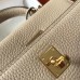 Hermes Kelly 20cm Bag In Trench Clemence Leather GHW Hermes Kelly 20cm Bag In Trench Clemence Leather GHW