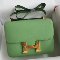 Hermes Constance 24 Handmade Bag In Vert Criquet Epsom Calfskin Hermes Constance 24 Handmade Bag In Vert Criquet Epsom Calfskin