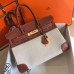 Hermes Birkin 30cm Bag In Toile H Canvas With Barenia Leather Hermes Birkin 30cm Bag In Toile H Canvas With Barenia Leather