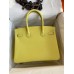 Hermes Birkin 30 Retourne Handmade Bag In Lime Epsom Calfskin Hermes Birkin 30 Retourne Handmade Bag In Lime Epsom Calfskin