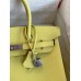 Hermes Birkin 30 Retourne Handmade Bag In Lime Epsom Calfskin Hermes Birkin 30 Retourne Handmade Bag In Lime Epsom Calfskin