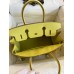 Hermes Birkin 30 Retourne Handmade Bag In Lime Epsom Calfskin Hermes Birkin 30 Retourne Handmade Bag In Lime Epsom Calfskin