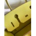 Hermes Birkin 30 Retourne Handmade Bag In Lime Epsom Calfskin Hermes Birkin 30 Retourne Handmade Bag In Lime Epsom Calfskin