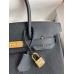 Hermes Birkin 30 Retourne Handmade Bag In Black Epsom Calfskin Hermes Birkin 30 Retourne Handmade Bag In Black Epsom Calfskin