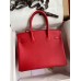 Hermes Birkin 30 Retourne Handmade Bag In Red Epsom Calfskin Hermes Birkin 30 Retourne Handmade Bag In Red Epsom Calfskin