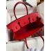 Hermes Birkin 30 Retourne Handmade Bag In Red Epsom Calfskin Hermes Birkin 30 Retourne Handmade Bag In Red Epsom Calfskin