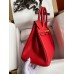 Hermes Birkin 30 Retourne Handmade Bag In Red Epsom Calfskin Hermes Birkin 30 Retourne Handmade Bag In Red Epsom Calfskin