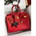 Hermes Birkin 30 Retourne Handmade Bag In Red Epsom Calfskin Hermes Birkin 30 Retourne Handmade Bag In Red Epsom Calfskin
