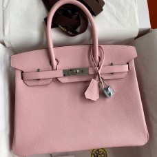 Hermes Birkin 30 Retourne Handmade Bag In Rose Sakura Epsom Calfskin Hermes Birkin 30 Retourne Handmade Bag In Rose Sakura Epsom Calfskin