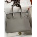 Hermes Birkin 30 Retourne Handmade Bag In Gris Meyer Clemence Leather Hermes Birkin 30 Retourne Handmade Bag In Gris Meyer Clemence Leather
