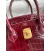 Hermes Birkin 30 Handmade Bag In Bordeaux Crocodile Niloticus Shiny Skin Hermes Birkin 30 Handmade Bag In Bordeaux Crocodile Niloticus Shiny Skin