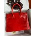 Hermes Birkin 30 Handmade Bag In Red Crocodile Niloticus Shiny Skin