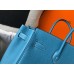 Hermes Birkin 30cm Bag In Jean Blue Clemence Leather GHW Hermes Birkin 30cm Bag In Jean Blue Clemence Leather GHW