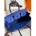 Hermes Birkin 35 Retourne Handmade Bag In Blue Electric Clemence Leather Hermes Birkin 35 Retourne Handmade Bag In Blue Electric Clemence Leather