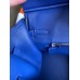 Hermes Birkin 35 Retourne Handmade Bag In Blue Electric Clemence Leather Hermes Birkin 35 Retourne Handmade Bag In Blue Electric Clemence Leather
