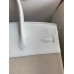 Hermes Birkin 35 Handmade Bag In Toile & White Clemence Leather Hermes Birkin 35 Handmade Bag In Toile & White Clemence Leather