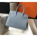 Hermes Birkin 30cm Bag In Blue Lin Clemence Leather GHW Hermes Birkin 30cm Bag In Blue Lin Clemence Leather GHW