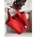 Hermes Picotin Lock 18 Handmade Bag in Red Clemence Leather Hermes Picotin Lock 18 Handmade Bag in Red Clemence Leather