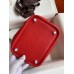 Hermes Picotin Lock 18 Handmade Bag in Red Clemence Leather Hermes Picotin Lock 18 Handmade Bag in Red Clemence Leather