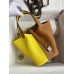 Hermes Picotin Lock 18 Bicolor Handmade Bag in Lime and Gold Clemence Leather Hermes Picotin Lock 18 Bicolor Handmade Bag in Lime and Gold Clemence Leather