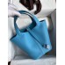 Hermes Picotin Lock 18 Handmade Bag in Blue du Nord Clemence Leather Hermes Picotin Lock 18 Handmade Bag in Blue du Nord Clemence Leather