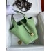 Hermes Picotin Lock 18 Handmade Bag in Vert Criquet Clemence Leather Hermes Picotin Lock 18 Handmade Bag in Vert Criquet Clemence Leather