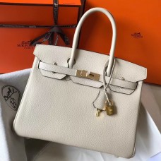 Hermes Birkin 30cm Bag In Beton Clemence Leather GHW Hermes Birkin 30cm Bag In Beton Clemence Leather GHW