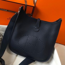 Hermes Evelyne III 29 PM Bag In Dark Blue Clemence Leather Hermes Evelyne III 29 PM Bag In Dark Blue Clemence Leather