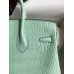Hermes Birkin 25 Retourne Handmade Bag In Vert D'eau Matte Alligator Leather Hermes Birkin 25 Retourne Handmade Bag In Vert Deau Matte Alligator Leather