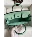 Hermes Birkin 25 Retourne Handmade Bag In Vert D'eau Matte Alligator Leather Hermes Birkin 25 Retourne Handmade Bag In Vert Deau Matte Alligator Leather