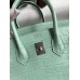 Hermes Birkin 25 Retourne Handmade Bag In Vert D'eau Matte Alligator Leather Hermes Birkin 25 Retourne Handmade Bag In Vert Deau Matte Alligator Leather