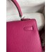 Hermes Kelly Sellier 25 Handmade Bag In Rose Purple Epsom Calfskin Hermes Kelly Sellier 25 Handmade Bag In Rose Purple Epsom Calfskin