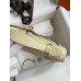 Hermes Kelly Pochette Handmade Bag In Vanille Matte Alligator Leather