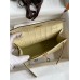 Hermes Kelly Pochette Handmade Bag In Vanille Matte Alligator Leather