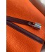 Hermes Picotin Lock 22 Bicolor Handmade Bag in Orange and Burgundy Swift Leather Hermes Picotin Lock 22 Bicolor Handmade Bag in Orange and Burgundy Swift Leather