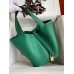 Hermes Picotin Lock 22 Handmade Bag in Vert Vertigo Clemence Leather Hermes Picotin Lock 22 Handmade Bag in Vert Vertigo Clemence Leather