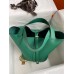Hermes Picotin Lock 22 Handmade Bag in Vert Vertigo Clemence Leather Hermes Picotin Lock 22 Handmade Bag in Vert Vertigo Clemence Leather
