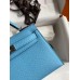 Hermes Kelly Mini II Sellier Handmade Bag In Celeste Epsom Calfskin Hermes Kelly Mini II Sellier Handmade Bag In Celeste Epsom Calfskin
